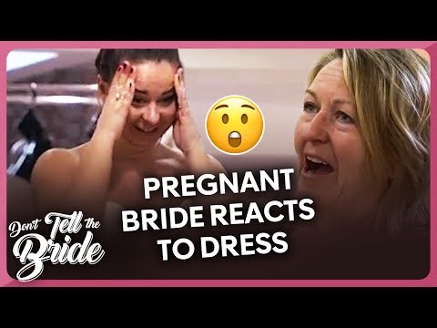 Pregnant Bride reacts to her groom's pick of wedding dress 🤰🏻