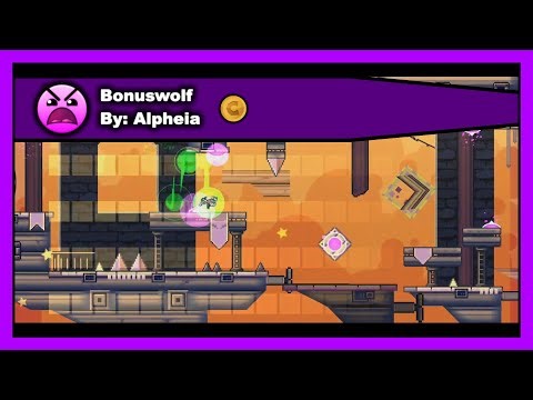 [DEMON LEVEL] Geometry Dash - Bonuswolf by Alpheia (All 1 Coin) 100% Complete