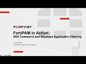 FortiPAM SSH and Windows Application Filtering | Product Demo