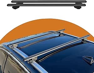 Cross Auto Accessories-Car Roof Rack Compatible with Mini Clubman 2016-2023; Aluminium Lockable Roof Bars for Cars with Flush Roof Rails 2 Pcs Black