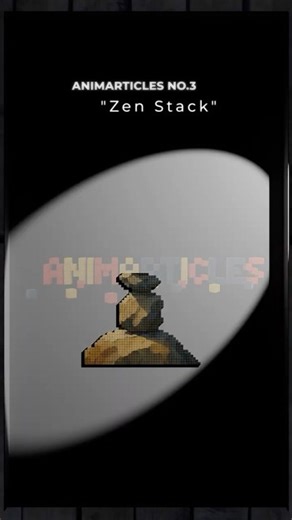 Magnetized Cubes Drawing A Digital Art Piece | Satisfying Animation of Zen Stack #shorts