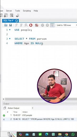 SQL - 10 | IS NULL | IS NOT NULL | Missing Values | MYSQL for Beginners | PMGURU #short