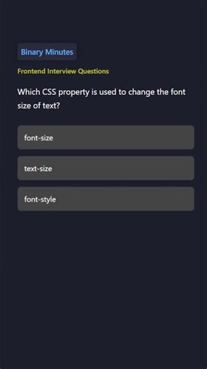 Frontend | Change text size in CSS