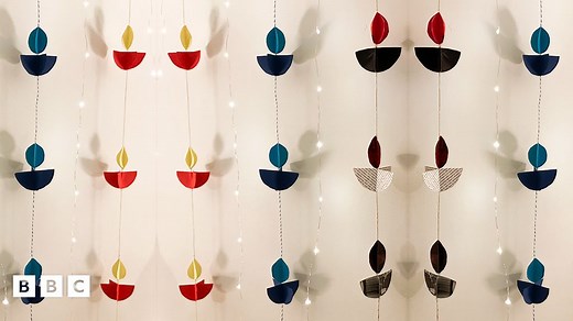 Make a paper diya for Diwali