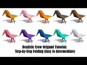 Realistic Crow Origami Tutorial - Step by Step Folding