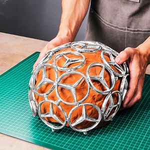 Cool helmet made from car logos | 5-Minute Recycle