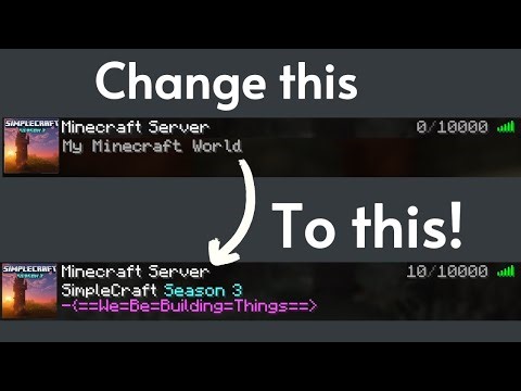 How to change your Minecraft Server's MOTD (message of the day)