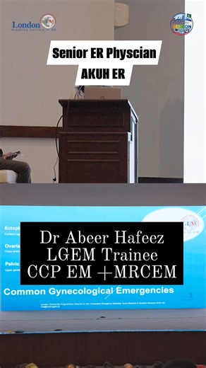 Dr Abeer Hafeez (LGEM Trainee – Batch 2), Senior Emergency Room Physician at Aga Khan University Hospital, Karachi, delivered an excellent presentation on “Gynaecological Emergencies & the Role of ER Physicians” at the First GEM CON Pakistan, held at Bahria Auditorium, Karachi. Dr. Abeer is among the few Emergency Physicians from Pakistan who have successfully completed the full MRCEM as a non-training doctor while practicing in Pakistan. Her remarkable journey, professional growth, and academic