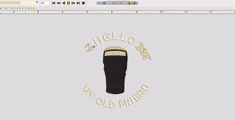 Hello Darkness My Old Friend Embroidery Design, Beer Quote Vintage Pub Style, Irish Celtic Embroidery, Machine Embroidery File