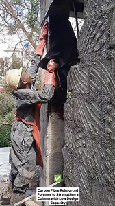 Carbon Fibre Reinforced Polymer (CFRP) wrapping of a reinforced concrete column with a low load capacity. The aim is to increase the load carrying capacity of the column. Captured in the footage is a commissioned structural retrofit site in Ruaka🇰🇪 We are a leading Engineering and Project Management Firm. We bring together an exemplary team of construction professionals with vast experience in the built environment to deliver any design and build project brief. We partner with quantity surveyo