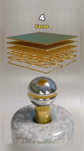 Relaxing Gold Simulation – Golden Chain Falling on a Silver Sphere 4 vs 464,313 ✨