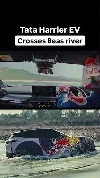 Tata Harrier EV crosses Beas river #shorts