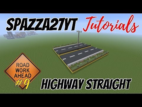 Minecraft 35x35 #9 Road Tutorial - Highway Straight