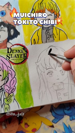 Drawing Muichiro Tokito Chibi | Demon Slayer Anime Art✨ #shorts #muichirotokito #chibi #demonslayer