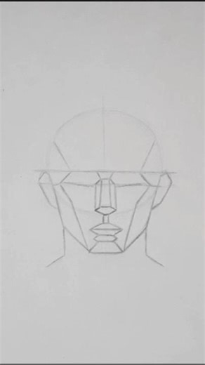 How to Draw a Face Front View Step by Step #shorts #drawingtutorial #howtodraw #sketch