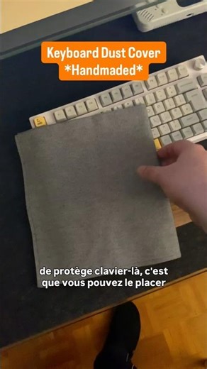 A keyboard dust cover for only $1 #keyboard #dustcover #handmade #dustprotection #pc