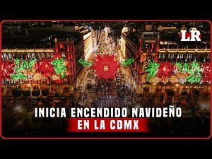 This is what the Christmas lights look like in the Zócalo of Mexico City.