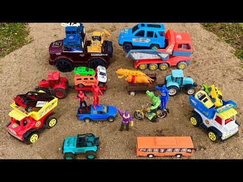 VOLVO Bus & Thar Car Stuck & Dump Truck and Tractor Crash | jcb cartoon | toys | Babu Toys 2.0