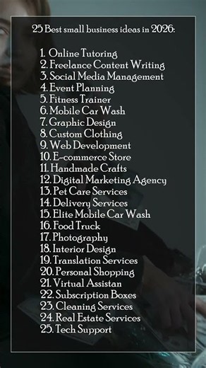 25 Best small business ideas in 2026 to earn money.