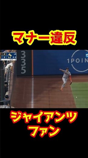 フェアボールに触ってしまうファン #Shorts #baseball #野球 #珍プレー #mlb