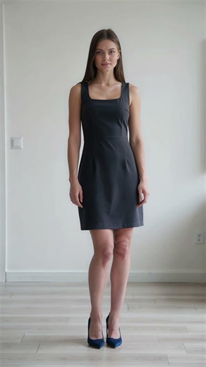 AI Fashion Model in Elegant Dress & Heels | Crossed Legs Glam Look