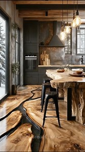 31K views · 1.1K reactions | Real Wood Floor & Live Edge Table Construction #kitchen #diycrafts #floor | My dream house | Facebook