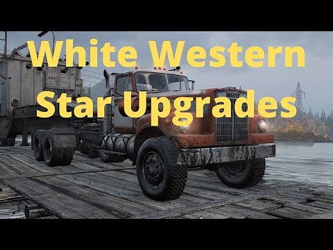 White Western Star 4964 Upgrades AWD,Lift kit,Westline V6 2350T,and Locking Dif Location-Snowrunner