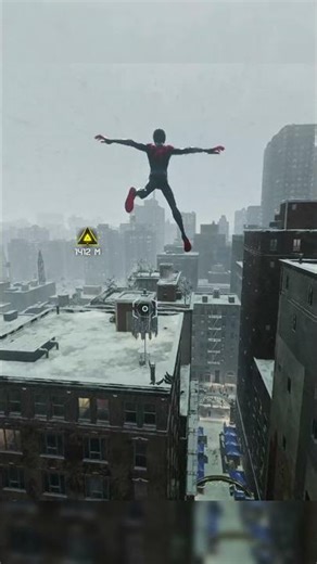 SpiderMan Miles Morales swinging in the city🕷️ #Shorts #avengersdoomsday #spidermanbrandnewday