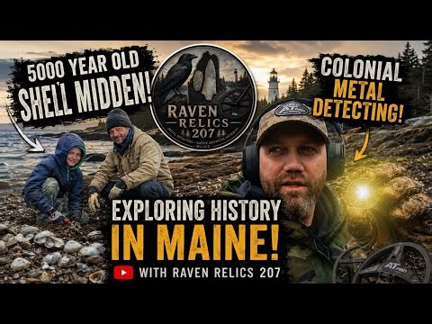 WE WENT BACK! 2 More Colonial Cellar Holes & Another Shell Midden! (E.174) #nativeamericanartifacts