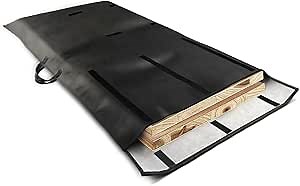 Table Leaf Storage Bag Padded 1 Pack, 2023 Upgraded Heavy Duty Dining Table Leaf Bag w/Adjustable Velcro Closure, Extra Thick Table Leaf Cover for Storage, Scratch Resistant , 51"W x 28"L, Black