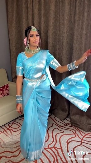 -Saree tutorial Saree tying ♥️ #saree #india #wedding #kalyanamponnu #newstyle #manistararts #fyp