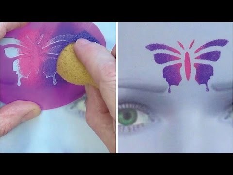 Schablonen selbst herstellen und anwenden - Kinderschminken Lernen TEIL 6