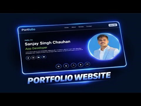 Build a modern portfolio website using html and css only