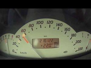 2000 Mercedes-Benz A160 (102hp) acceleration