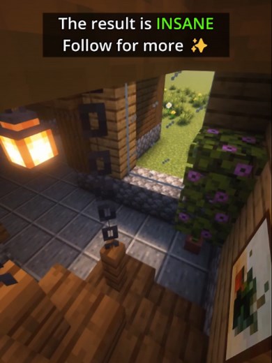 This changes everything for this stairs.. [Easy Home Upgrade #3]#minecrafttips #minecraftbuilding #minecraft #minecraftbuild #minecraftbuildideas