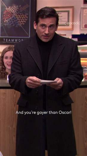 Boom! Roasted! #TheOffice is streaming on Peacock. #SteveCarell #LeslieDavidBaker #JohnKrasinski #RainnWilson