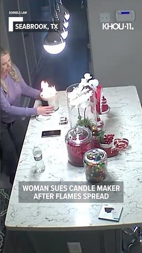 Candle brand sued after woman claims it exploded, leaving her with severe burns (Warning) #shorts
