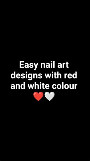 easy nail art designs with red and white colour #viral #art #youtube #nailart #viralvideo #news