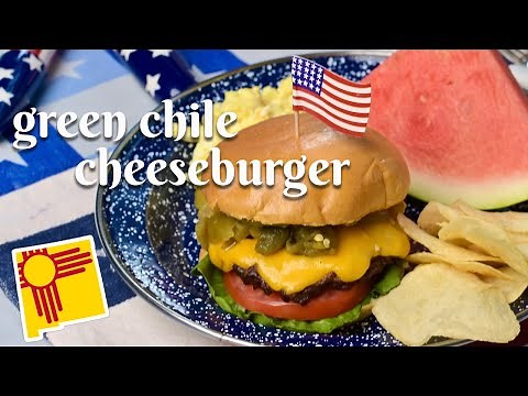 NEW MEXICO GREEN CHILE CHEESEBURGER: w/Hatch Green Chile, Caramelized Onion, Cheddar Cheese, & Guac