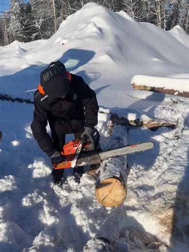 Teaching this young guy how to run a chainsaw | Eli Decoursay