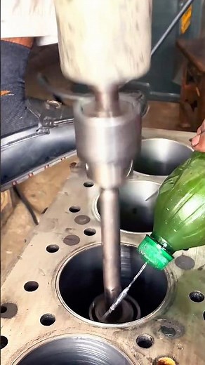 Engine cylinder honing #automobile #mechanic