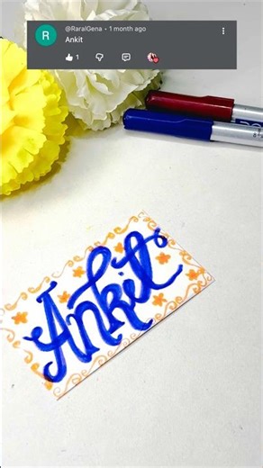 💜🧡|#ytshorts#art#calligraphy#namewriting#creativeart#letteringart#artvideo