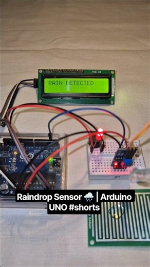 Raindrop Sensor 🌧️ | Arduino UNO #shorts
