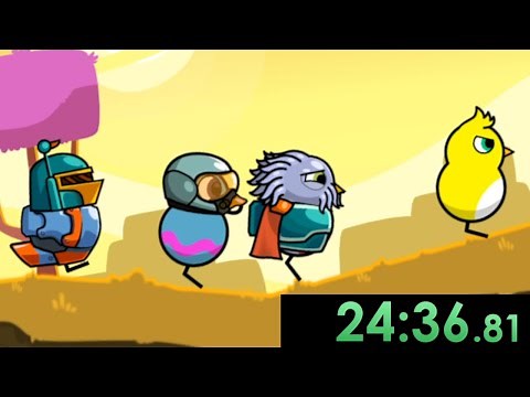 I decided to speedrun Duck Life Space and raced against the weirdest ducks I've ever seen