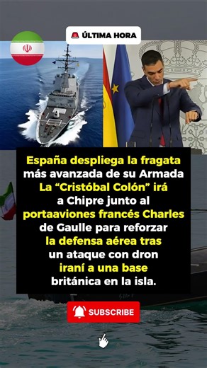 ULTIMO: España envía su fragata al Mediterráneo tras ataque con dron iraní en Chipre OTAN #noticias