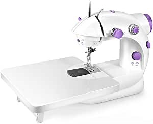 Portable Sewing Machine with Extension Table and Light,Mini Household Electric Handheld Sewing Machine with Upgraded,Electric Sewing Machine Easy to Use for Kids,Beginners and DIY