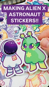 ✨ MILKY 🌱 TOMATO✨ on Instagram: "ALIEN X ASTRONAUT STICKERS WILL BE ON MILKYTOMATO.COM ON MARCH 8th!!! ✨Story Reshares are greatly appreciated!✨ #stickers #sticker #alien #astronaut #space #star #stars #stickershop #milkytomato #supportsmallbusiness #smallbusiness #supportsmallbiz #smallbiz #smallbusinessowner #etsy #etsyshop #oc #ocs #timelapse #timelapseart #speeddraw #drawwithme #speedpaint #squipalienoc #squipalienoc"