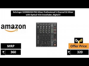 Behringer DJX900USB PRO Mixer Professional 5 Channel DJ Mixer with Optical VCA Crossfader, Digital E