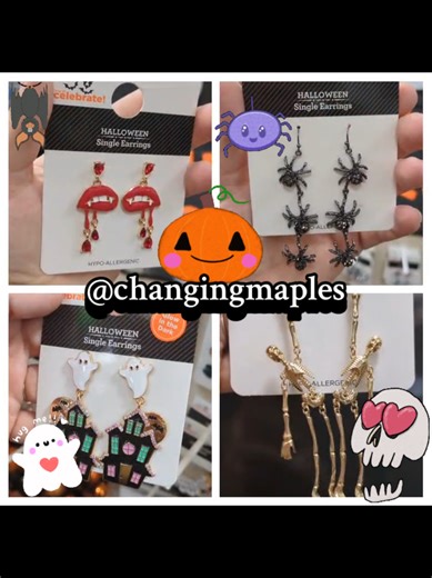 All my favorite finds are in my Walmart Store Front check the bio. The Halloween earrings collection sells out so fast run! if you click my link I get a small commission at NO cost to you. Its how Walmart says thanks 🩵💙 I had so much fun putting my collections together and filming all these Halloween finds. More fun affordable Walmart finds coming. Let's be besties and you can see my fashion journey! 👋🏻🐝🦋 #changingmaples #walmarthalloween #walmartfinds #walmartfashion #autumnvibes @Walmart