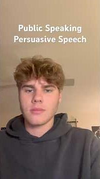 Persuasive Speech for public speaking class